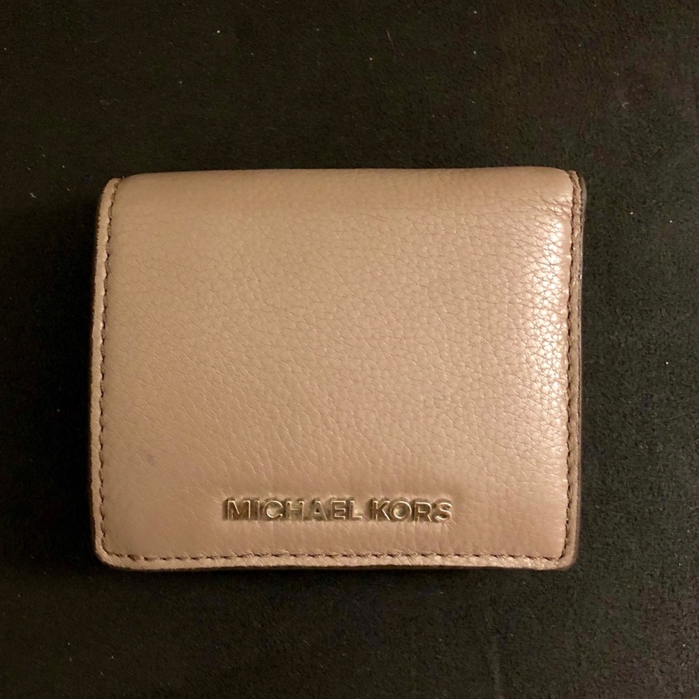 Michael Kors Gray Leather Wallet